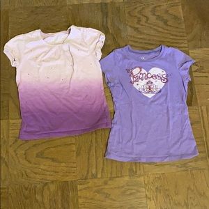 Girls purple t-shirts 5/6